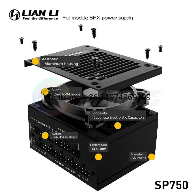 Zasilacz LIAN LI PSU 750W SFX  – 750W Sfx Fully Modular Power Supply recenzja i cena